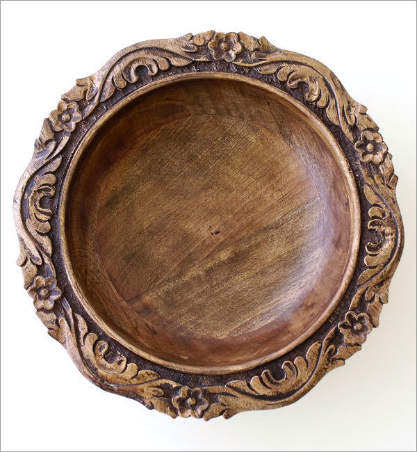 ウッドカービングボウル L(2)