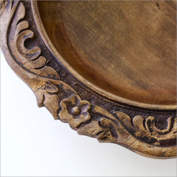 ウッドカービングボウル L(3)