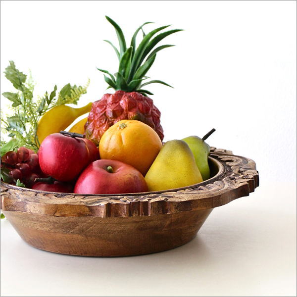 ウッドカービングボウル L(5)