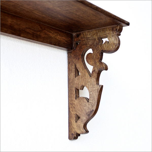 ウッドカービングウォールシェルフ(5)