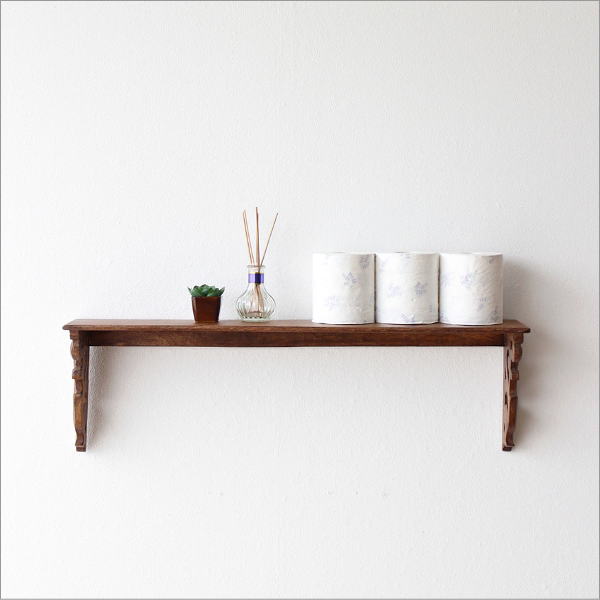 ウッドカービングウォールシェルフ(7)