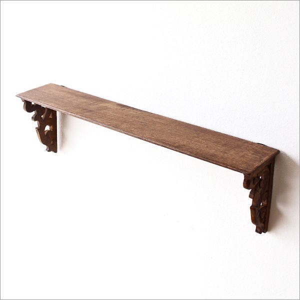ウッドカービングウォールシェルフ(8)