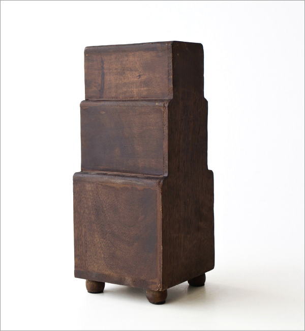 3ドロアーカービングミニチェスト(6)