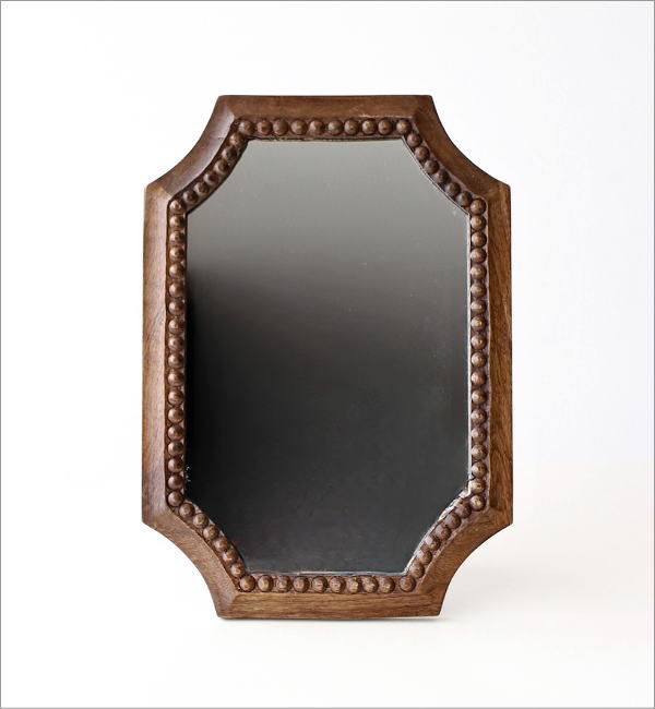 ウッドカービングミラー A(5)