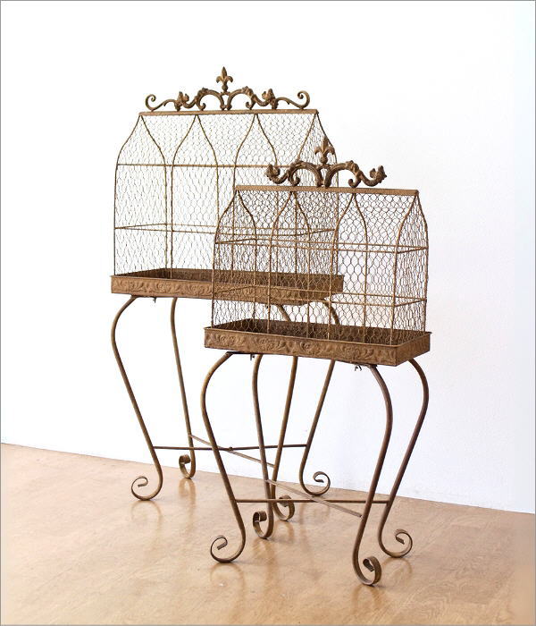 シャビーアイアンのプランツケージ 大小2個セット(8)