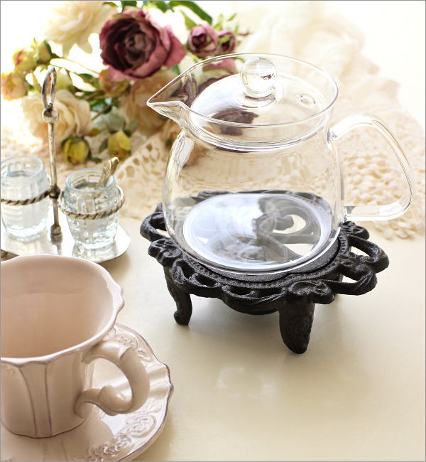 ポットウォーマー キャンドル ティーウォーマー 鉄鋳物 鍋敷き お皿