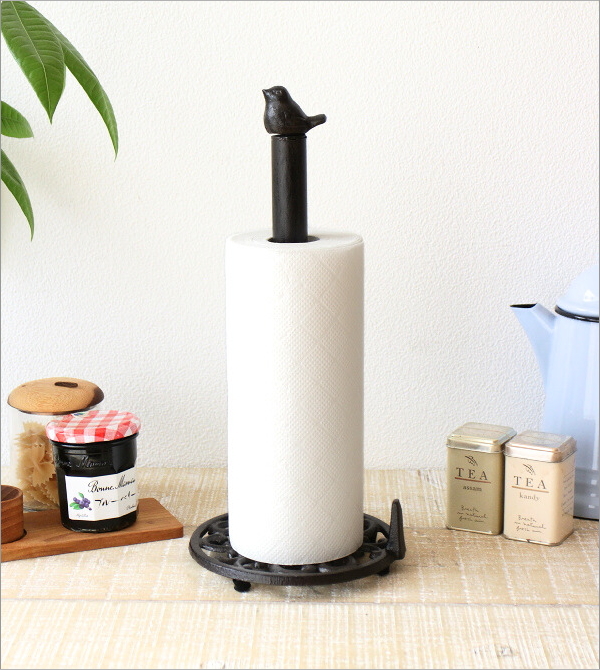 アイアンのキッチンペーパーホルダー  バード(6)