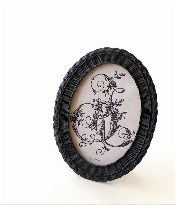 フォトフレーム ラタン風オーバル(1)