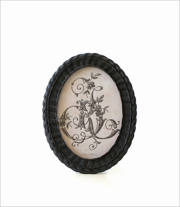 フォトフレーム ラタン風オーバル(4)