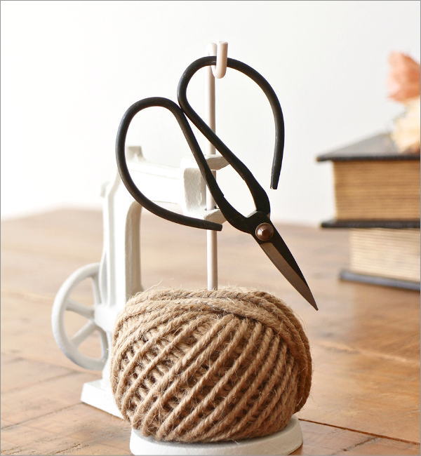 アンティークな麻ひも＆ハサミスタンド(4)