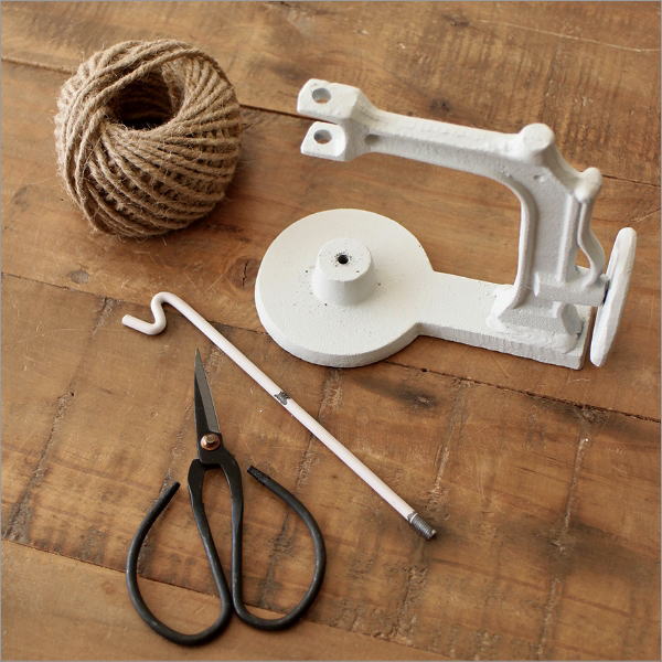 アンティークな麻ひも＆ハサミスタンド(6)