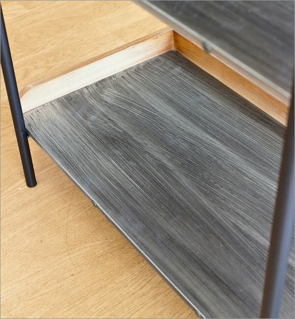 アイアンとウッドのトレイシェルフ3段(7)