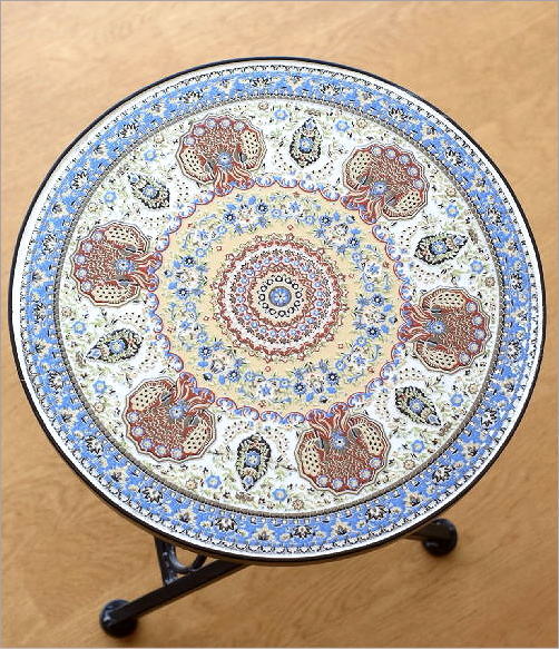 アイアンとタイルのミニテーブル Arabic(2)