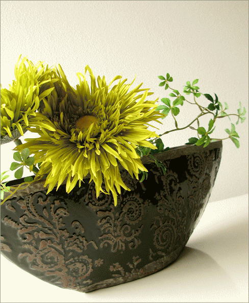 陶器の花瓶 クラシックベースB