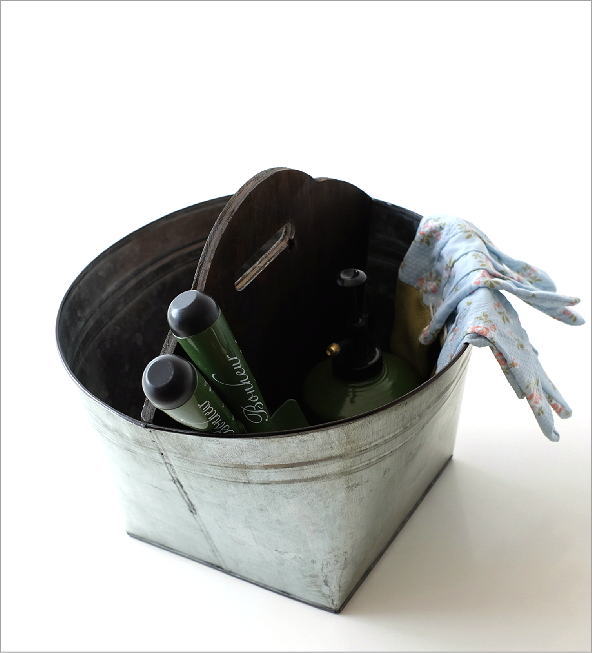 Tin バスケット ウッドバー(1)