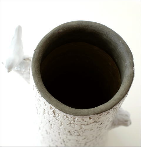 陶器のトールベース とまり木(3)