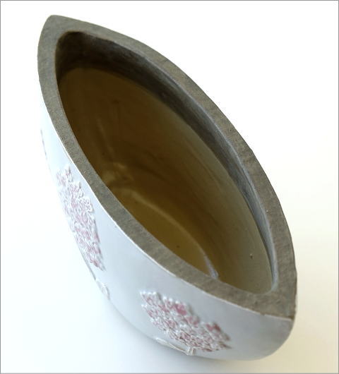 陶器のベース フローラルボートベース(3)