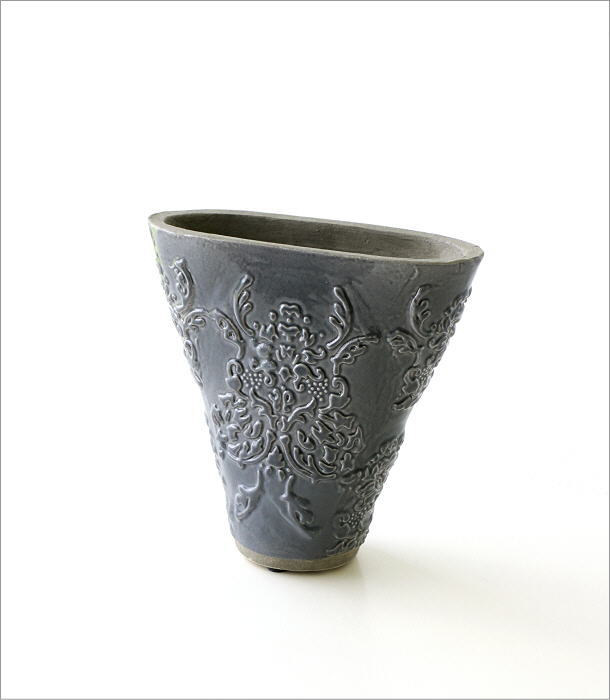 陶器のスモールベース グレイ(5)