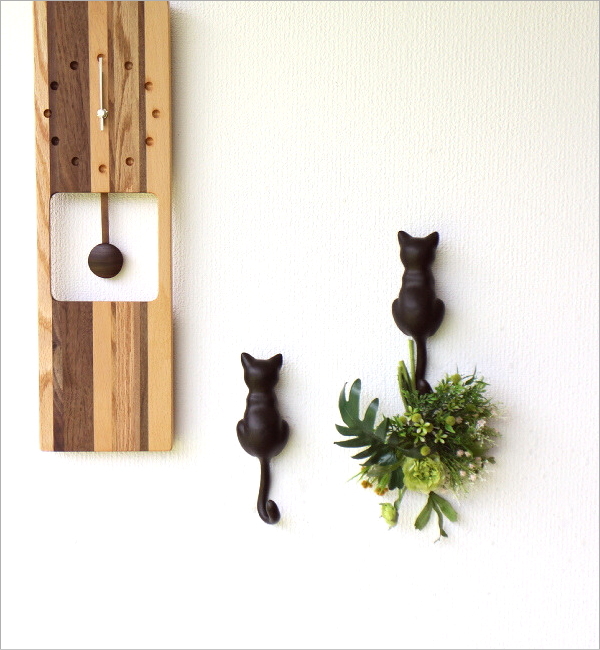 壁掛けフック 猫 雑貨 壁掛 キーフック 鍵かけ 帽子掛け