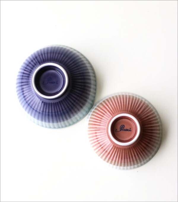 筋彫 軽量 夫婦茶碗(4)