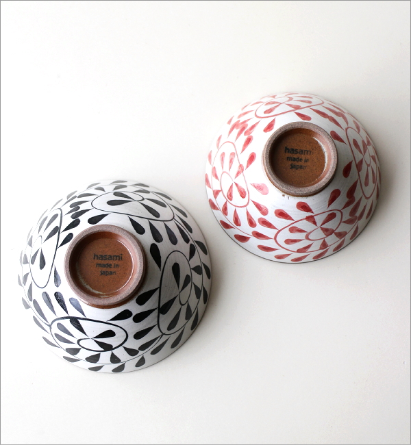 粉引 タコ唐草 夫婦茶碗(4)