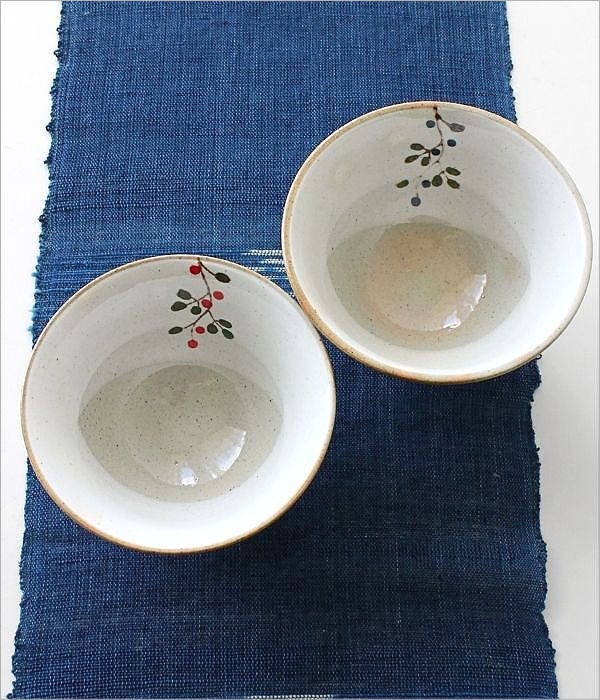 花つなぎ 飯碗 夫婦セット(3)