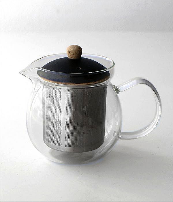 陶器蓋のガラスティーポット 玄(6)