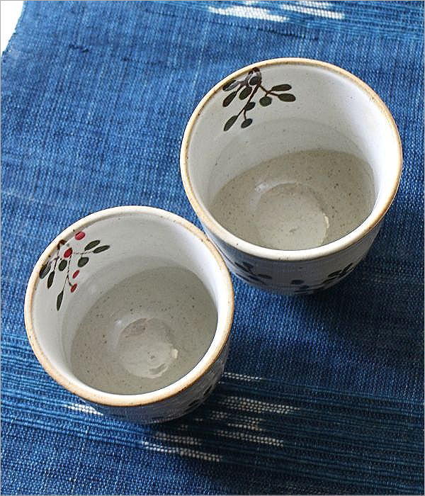 花つなぎ 湯呑 夫婦セット(3)