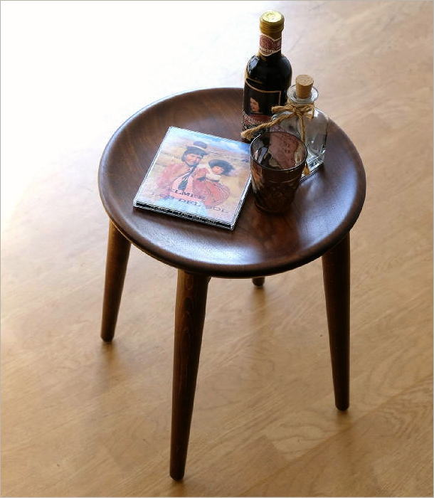 スツール ブラックウォールナット 一枚板 ミズナラ材 無垢 漆塗り 日本