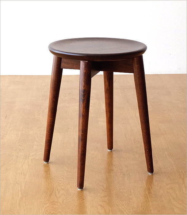 スツール ブラックウォールナット 一枚板 ミズナラ材 無垢 漆塗り 日本