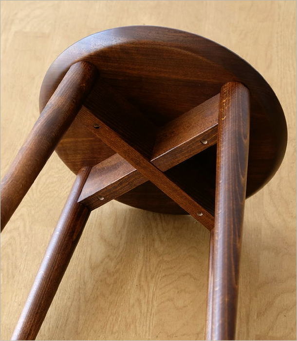 スツール ブラックウォールナット 一枚板 ミズナラ材 無垢 漆塗り 日本