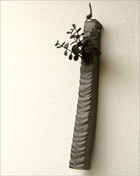 壁掛け花瓶 和陶器掛け花 四(3)