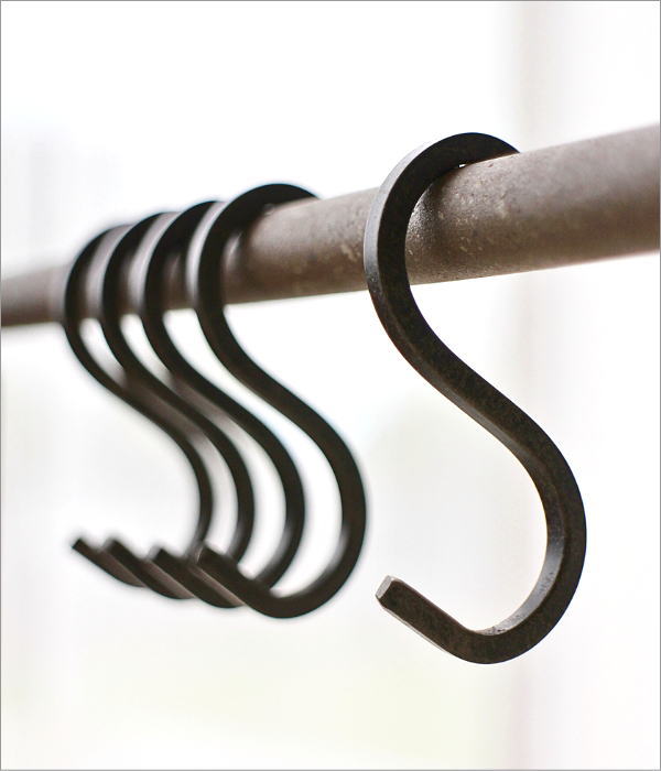 アンティークなミニS字フック5本セット(1)