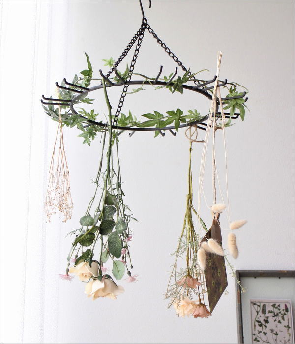 アイアンフック ハンギングホルダー ドライフラワードライヤー アンティーク アイアンフック ハンギングホルダー ドライフラワードライヤー