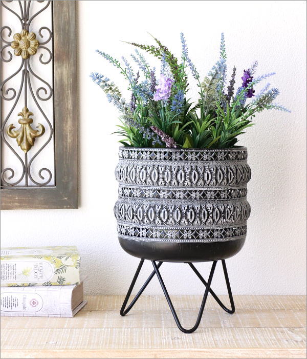 メタルフラワー バスケットスタンド Mサイズ(1)