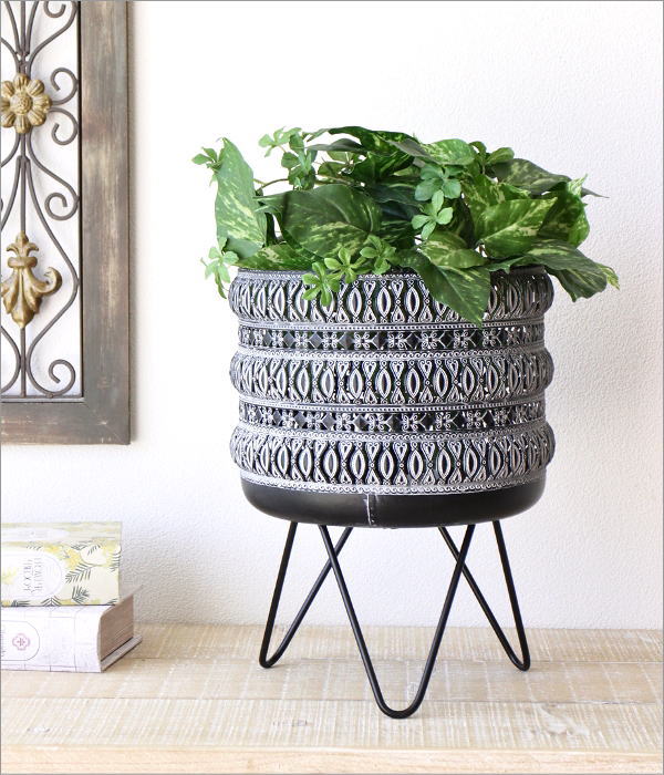 メタルフラワー バスケットスタンド Lサイズ(1)