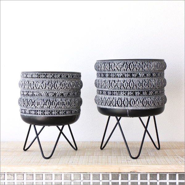 メタルフラワー バスケットスタンド Lサイズ(5)