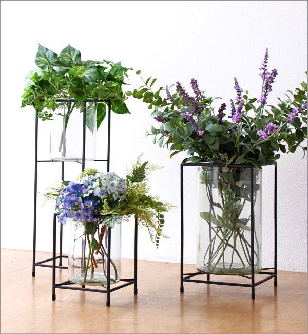 アイアンとガラスのスタンドベース Hi(6)