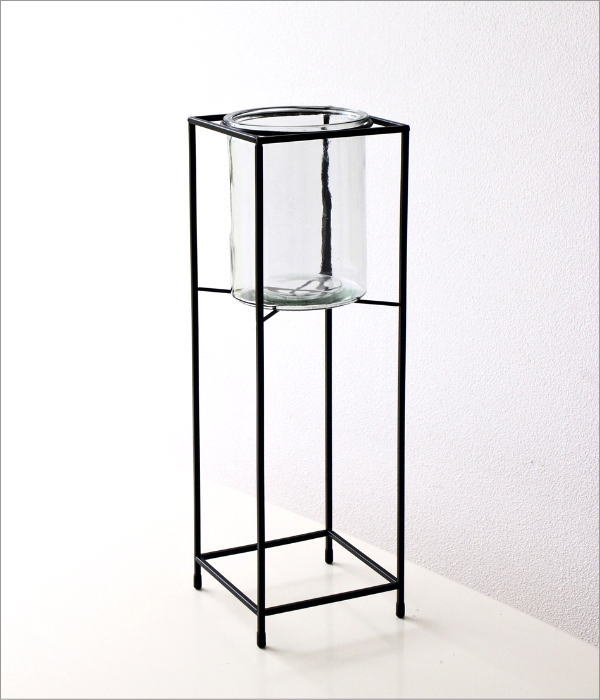 アイアンとガラスのスタンドベース Hi(7)