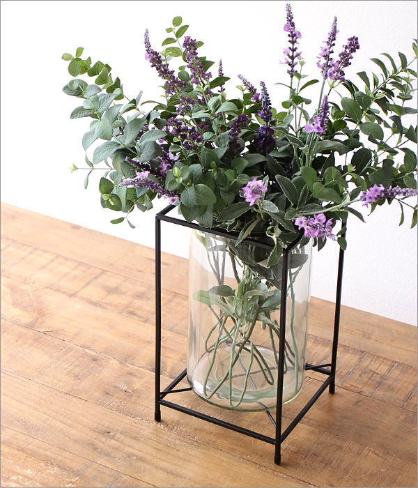 アイアンとガラスのスタンドベース Low(1)