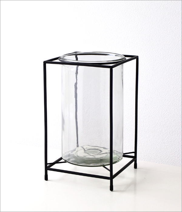 アイアンとガラスのスタンドベース Low(7)