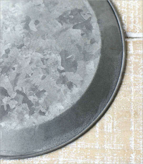 ブリキラウンドトレイ L (3)