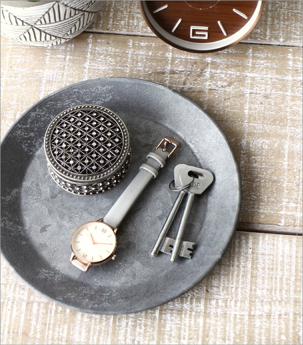 アクセサリートレイ ブリキ 鉢皿 受け皿 プレート 小物置き