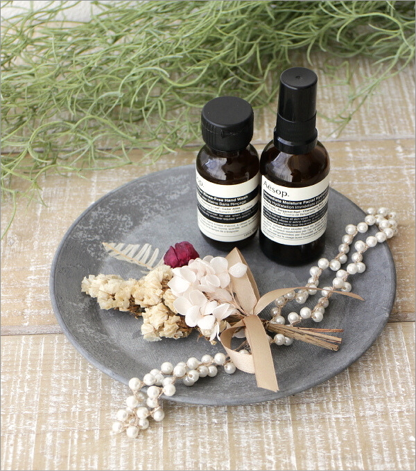 ブリキラウンドトレイ L (5)