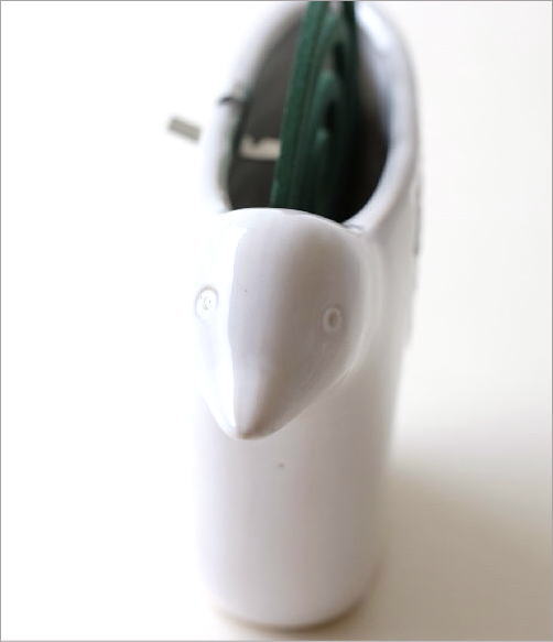白い陶器の蚊遣り バード(3)