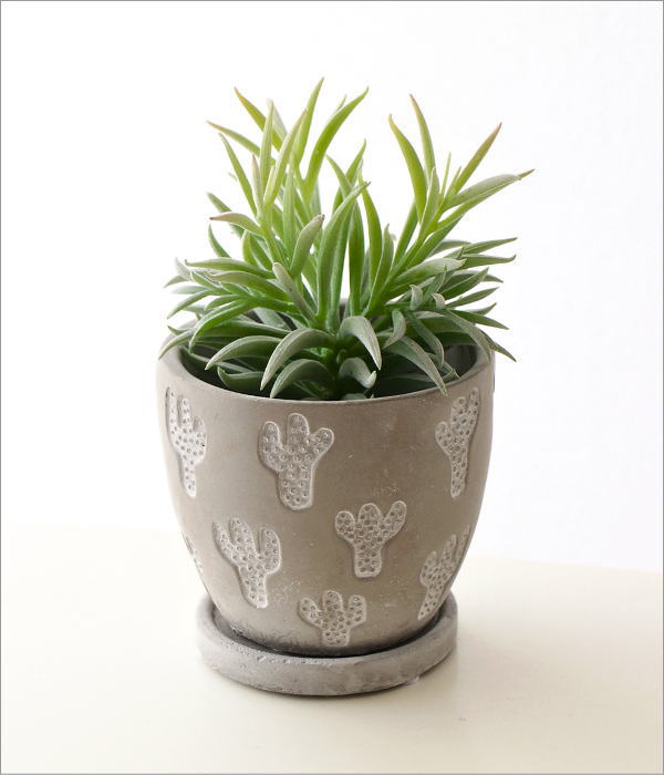 レリーフ プランター サボテン Lサイズ(1)