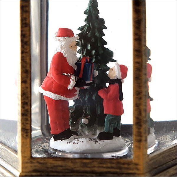 スノードーム クリスマス LEDライト キラキラ 光る サンタクロース