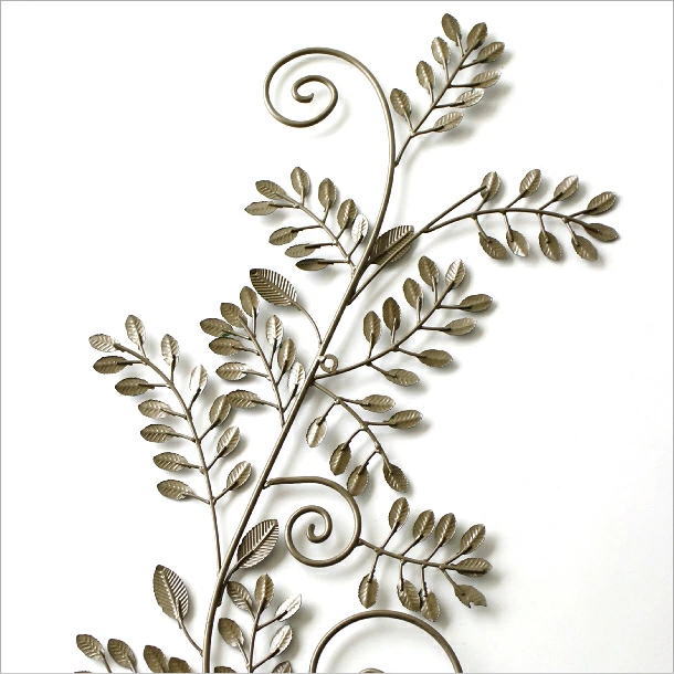 アイアン壁飾り グリーンリーフ B ２枚セット(10)