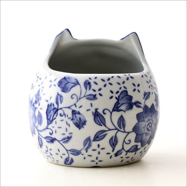 磁器のアニマルポット青花3タイプ(3)