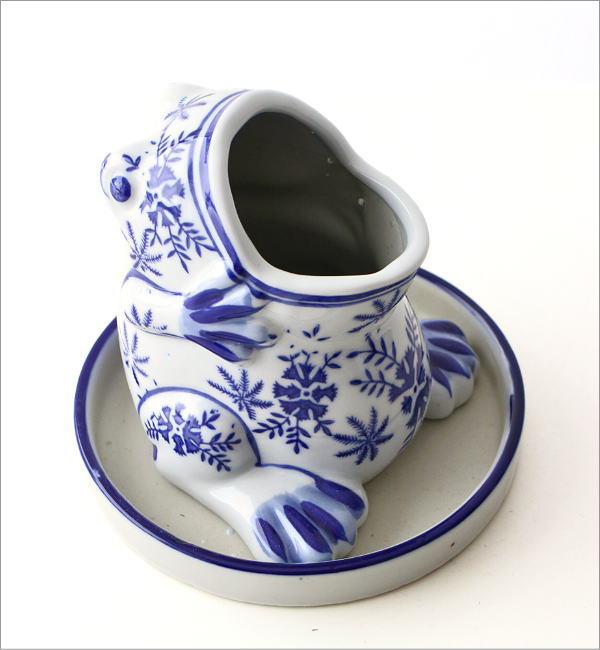 磁器のアニマルポット 青花3タイプ [swa1265] | ギギliving